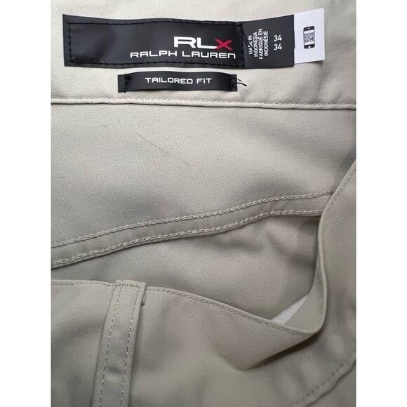 RLX Ralph Lauren Men's Tailored Fit Performance Tan Pants Size 34 - Picture 3 of 4